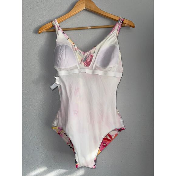 MagicSuit Floral Print One Piece Swimsuit Womens 8 Swim Slimming Tummy Control - Picture 4 of 9